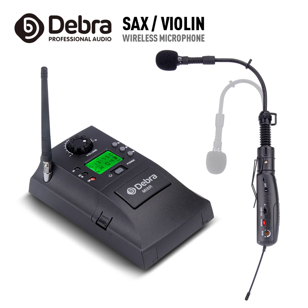 Portable UHF Instrument Wireless Microphone System