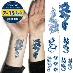 Juice Lasting Waterproof Temporary Tattoo Sticker Dragon Totem Cloud Flash FULLTattoos Male Arm Thigh Body Art Fake Tatto Female