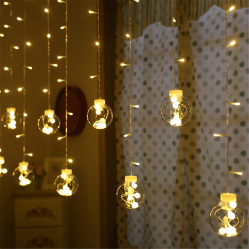 3M LED Christmas Dreamlike Wish Ball Wall Curtain Lamp Fairy Light