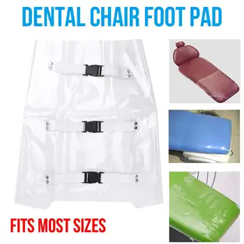 

2pcs Plastic Clear Dental Chair Mat Cushion Foot Pad Dental Seat Unit Dustproof Cover Protector With Elastic Bands Clinic Supply
