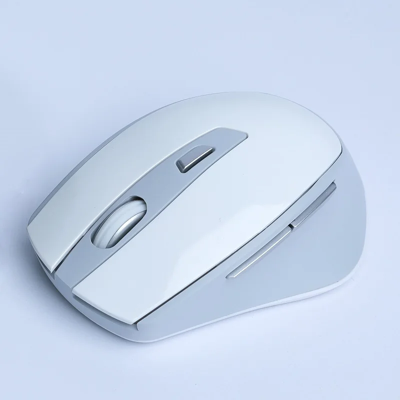 White 6-кнопочная эргономичный дизайн Беспроводной Мышь, 2,4G Высокоточный оптический Мышь 2400 Точек на дюйм, 5 регулируемых, для Офис и игр - Цвет: White