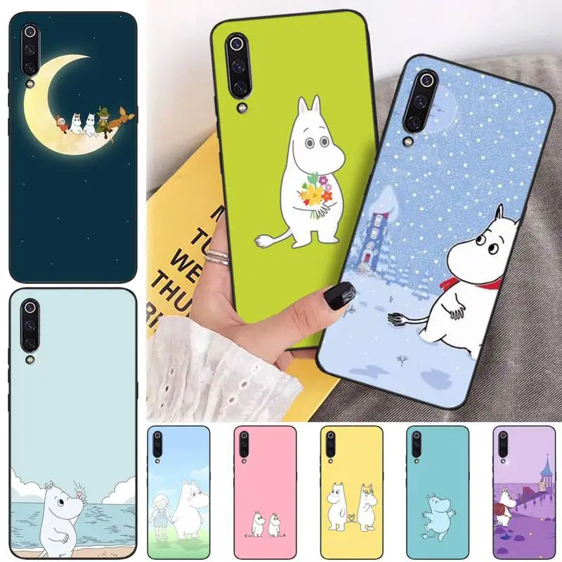 Бегемот moomin милые животные новое поступление черный чехол для мобильного