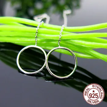 

S925 sterling silver earrings simple earrings tassel circle geometric ear line fashion hypoallergenic earrings girlfriend gift