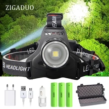 Высокая мощность XHP70 XHP50 светодиодный налобный фонарь XHP70.2 Перезаряжаемый USB головной фонарик Масштабируемая фара наружная охотничья лампа для кемпинга
