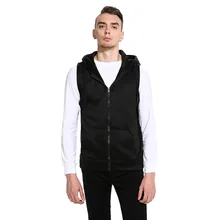 Мужская одежда наружная форма осень и зима Креативный-мужчины с капюшоном толстовка с карманом на молнии жилет M19