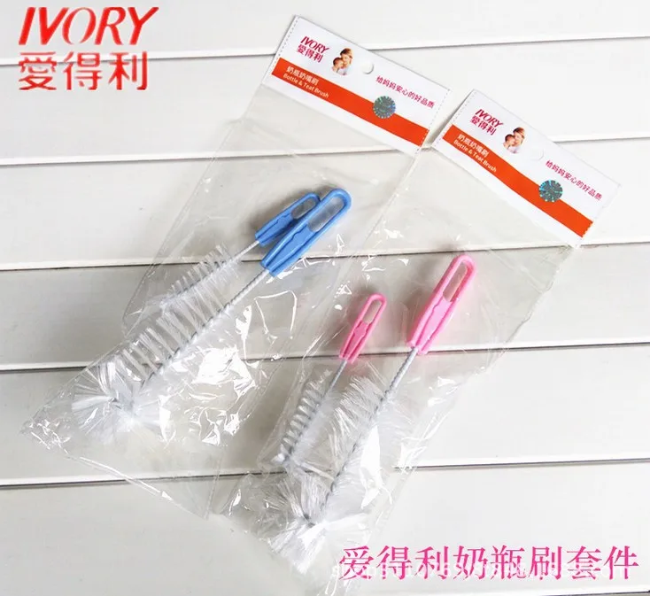 

Love Profit Feeding Bottle Brush Infant Nipple Brush Group Set F01 Nylon 2 Mounted Cleaning Tools Feeding Bottle Brush F01