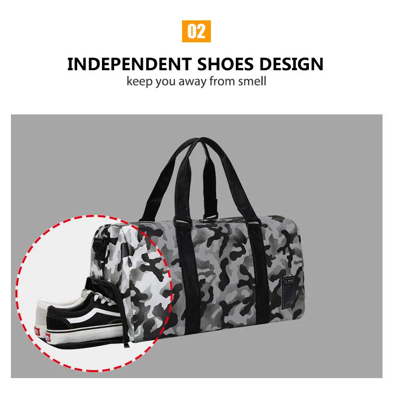 Wen Women Gym Bag for Shoes Camouflage Fitness Handbag Training Water Repellent Shoulder Yoga Gymtas Tas Sac De Sporttas XA215D