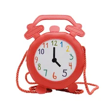 Мультяшные часы из искусственной кожи, женский круглый кошелек для монет, Детский кошелек, детский маленький мешочек, сумка для денег, bolsa carteira feminina для девочек