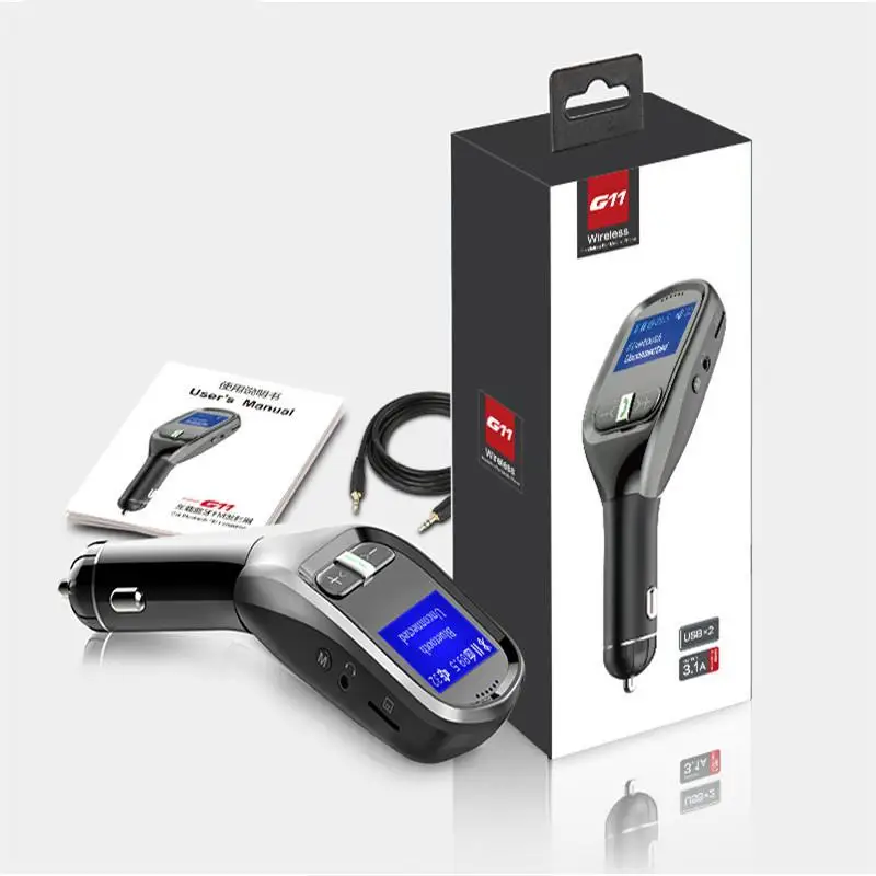 Универсальный Флип беспроводной Bluetooth Автомобильный MP3-плеер ЖК-дисплей автомобильные звонки через гарнитуру автомобильный Bluetooth fm-передатчик с USB зарядным устройством