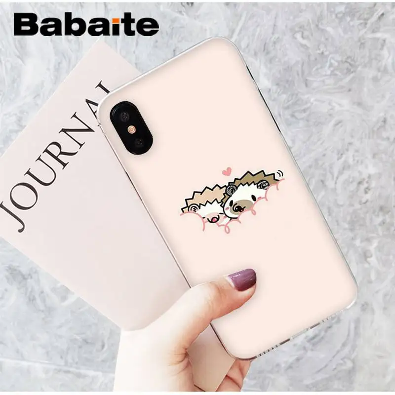 Babaite мультфильм Ежик животное cutejpg шаблон чехол для телефона для iPhone 8 7 6 6S Plus X XS MAX 5 5S SE XR 11 11pro 11promax