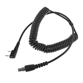 

Soft Spring Cable Airlines Headphone Cord Line for Handheld Radios Headset