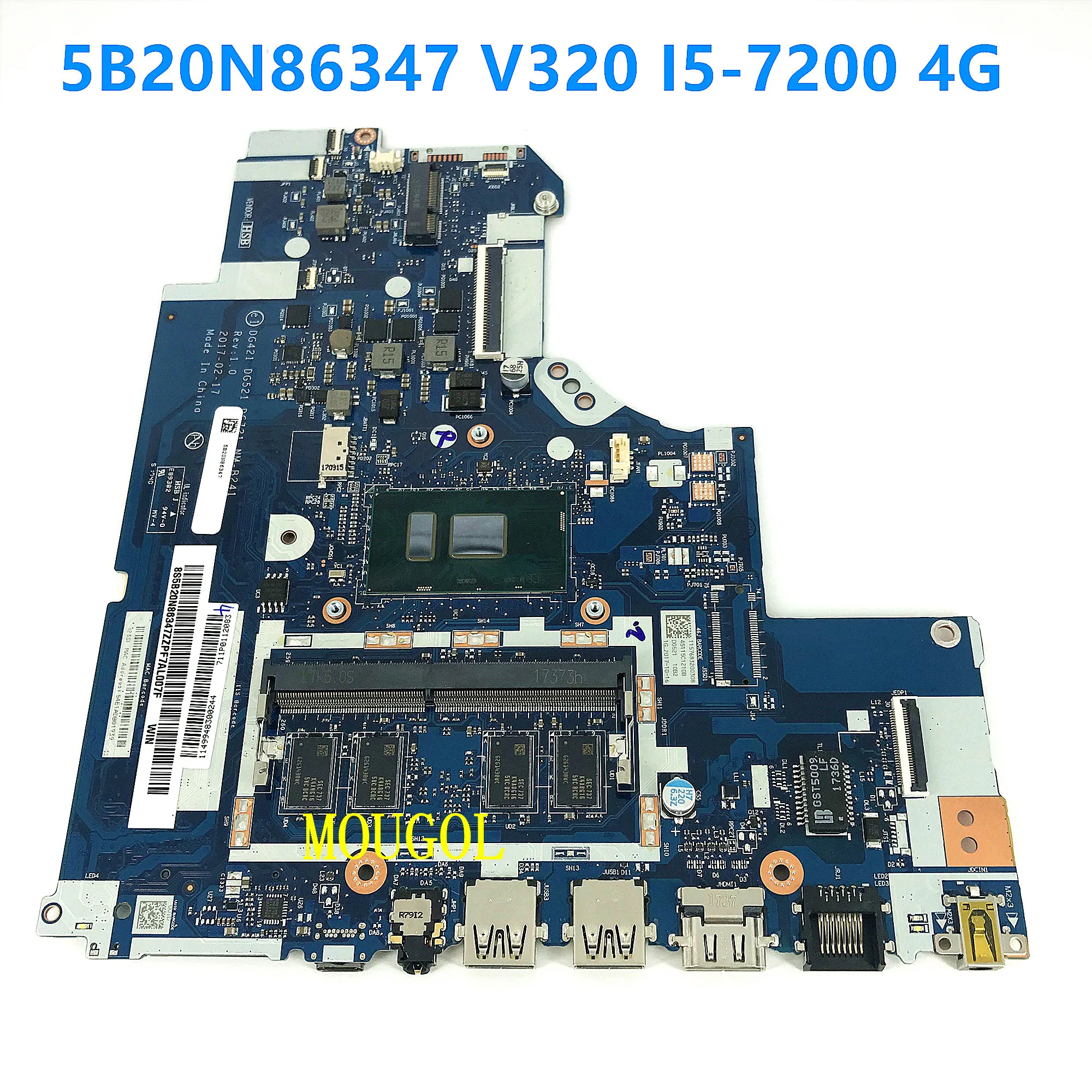 Новинка для Lenovo IdeaPad 320-15IKB 320-17IKB материнская плата ноутбука 5B20N86620 DG721 NM-B241 CPU 4G RAM