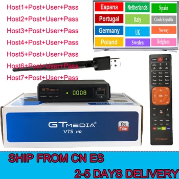 

DVB-S2 Gtmedia V7S HD Satellite decoder 1080P DVB-S2 freesat V7S HD Include USB Wifi cline H.265 by Freesat v7 TV Box receptor