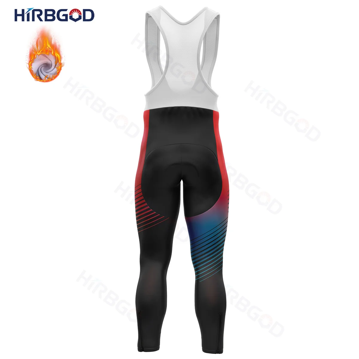 HIRBGOD Women's Red Black Cycling Pants Road Mountain Bike Bicycle Tights with Gel Pad Mtb Riding Cycling Tight TYZ1020-20