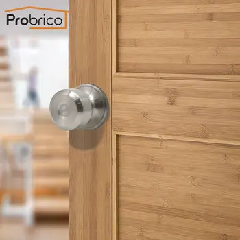 

Probrico Passage lock with handles for Interior doors Round door knobs with latch keyless Hallway/kitchen wooden door locks