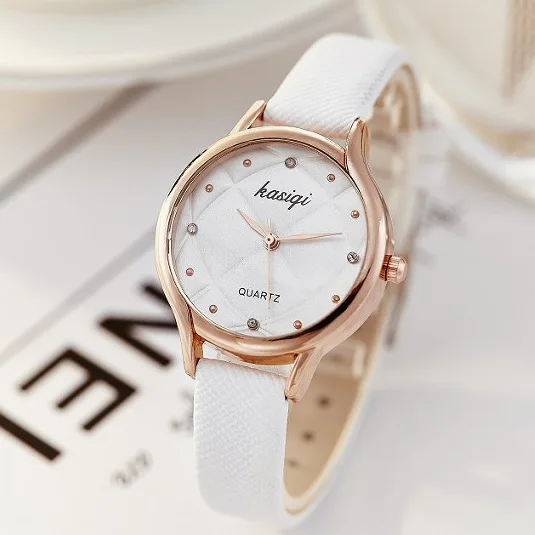 

New Style Leather Belt-Style Korean-style Ladies' Watch Women's Students Versatile Fashion Quartz Watch Circle Spherical Table