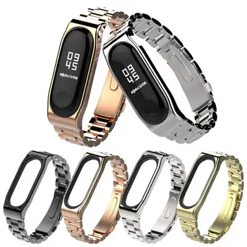 

For Millet Bracelet 3 Metal Strap Wristband For Man Stainless Steel Magnetic Absorption Three Beads Replacement Strap.