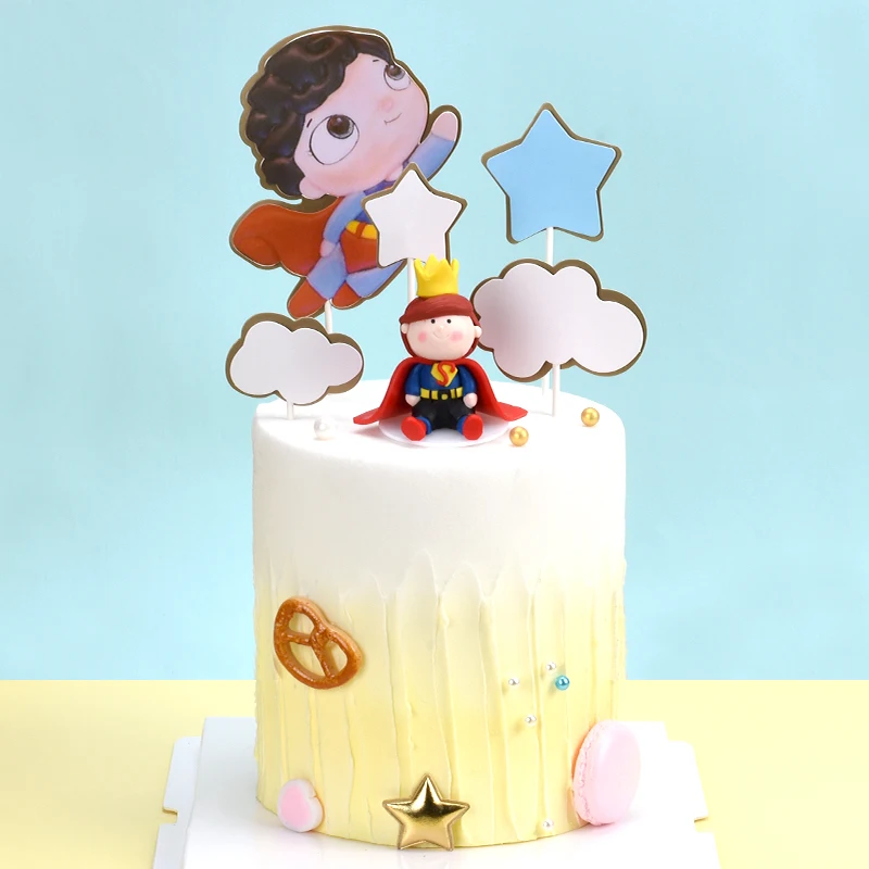 Cakelove Мягкая Керамика супер Плащ Маленький принц торт Топпер десерт вечерние украшения для мальчика день рождения день детей милые подарки