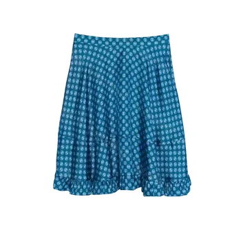 

Women Skirt 2020 Spring and Summer New Skirt Fashion Pattern Printed Ruffled Mini Skirt
