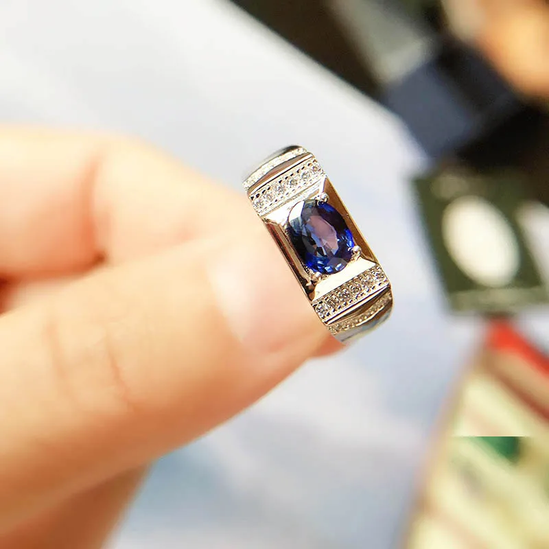 Men Sapphire Ring 