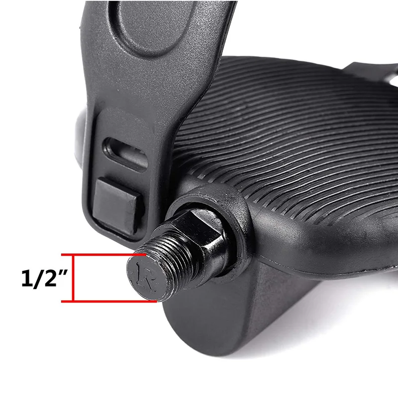 8 Pair Thread Exercise Bike Pedals with Adjustable Bicycle Widened Straps for Sports Cycling Home Gym Bicycle