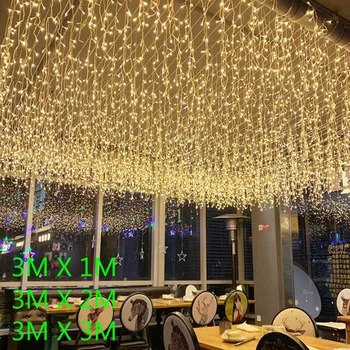 

3x1/3x2/3Mx3M String Light LED Christmas Decor for Home Hanging Garland Christmas Tree Decor Ornament 2020 Navidad New Year 2021