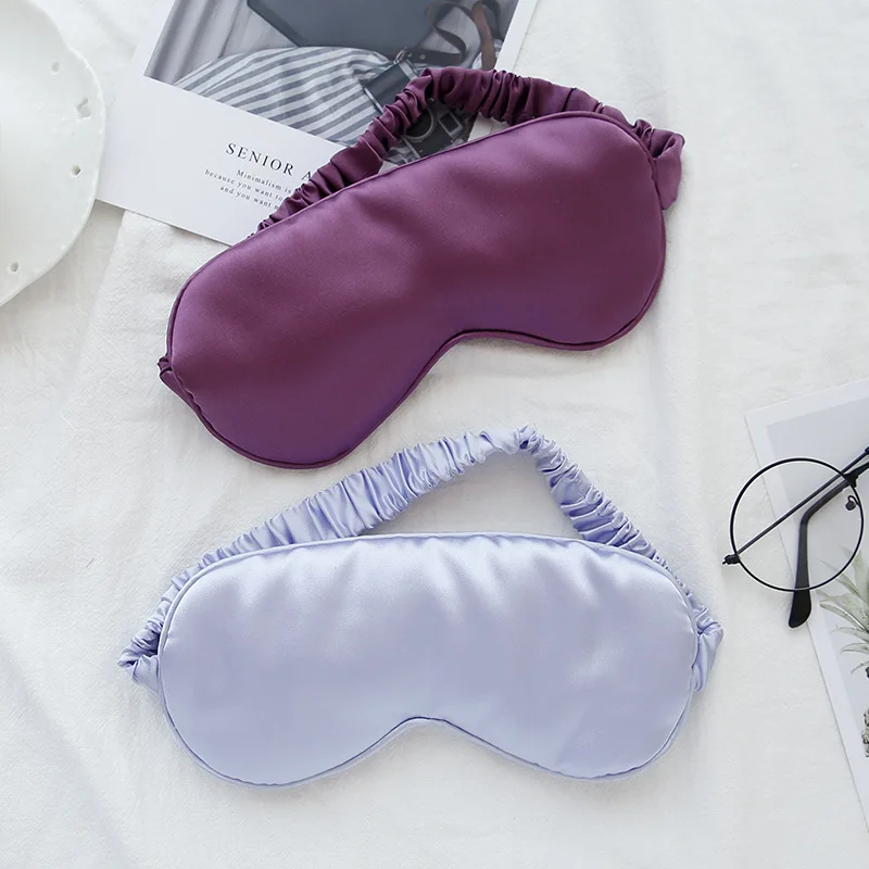 

Simple Real Silk Sleep Shade Ice Eyeshade Silk Textured Breathable Comfortable Lunch Break Pajama Mitigate Eyestrain