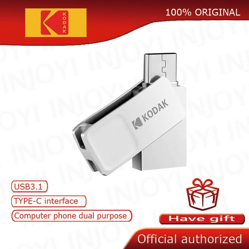 Kodak K223C 16GB металлический USB флеш-накопитель USB3.1 type-C OTG 32GB карта памяти 64GB memoria usb 3 0