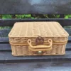 Vintage Handmade Rattan Woven Storage Case Portable Makeup Travel Picnic Luggage Basket Holder Suitcase Sundries Organizer Box 4