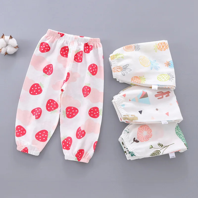 

Pure Cotton Gauze Children Anti Mosquito Pants Ultra-Thin-Pants Infant Baby Lantern Pants Summer Childrenswear 2019 New Hot Sell