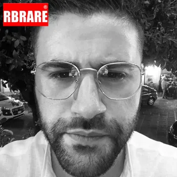 

RBRARE Vintage Glasses Frame Men Mirror Reading Glasses for Women/Men Retro Eyeglasses Anti-blue Light Lentes De Lectura Mujer