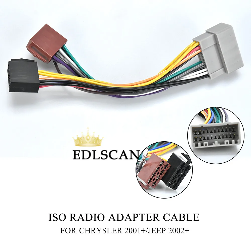 EDLSCAN iso жгут проводов радиокабель адаптер для Chrysler для Jeep 12-007 автомобильный стереоадаптер