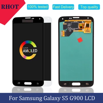 

Original Super AMOLED 5.1" i9600 LCD screen for Samsung Galaxy S5 G900 G900F G900M G900H LCD touch screen digitizer assembly