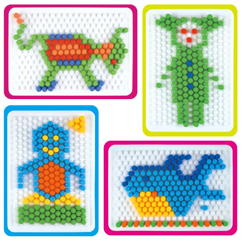 

QIANLI Children Flexible Creative Educational Octagonal Nail Jigsaw Puzzle Power Strip Toy Kindergarten Tabletop Game Boys And G