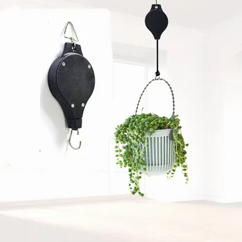 

20-160cm Retractable lifting hook heavy duty Hanging Basket Pull Down Hanger for Plant flower Pots support Garden Balcony decor