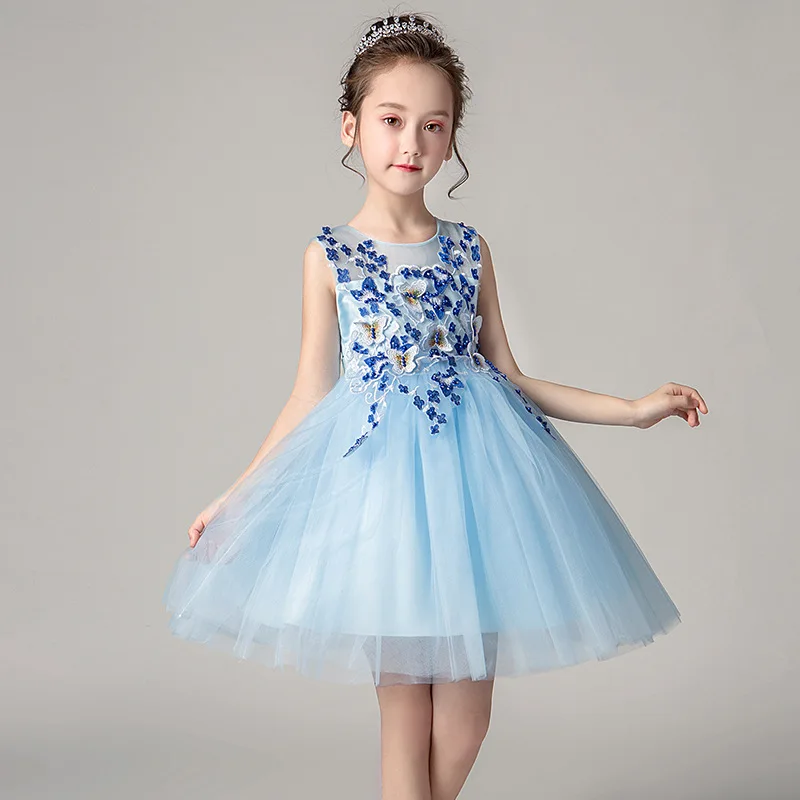 

Summer Childrenswear Girls' Princess Skirt Wedding Dress Formal Dress GIRL'S Children Mesh Skirt Performance Wear Piano Catwalks