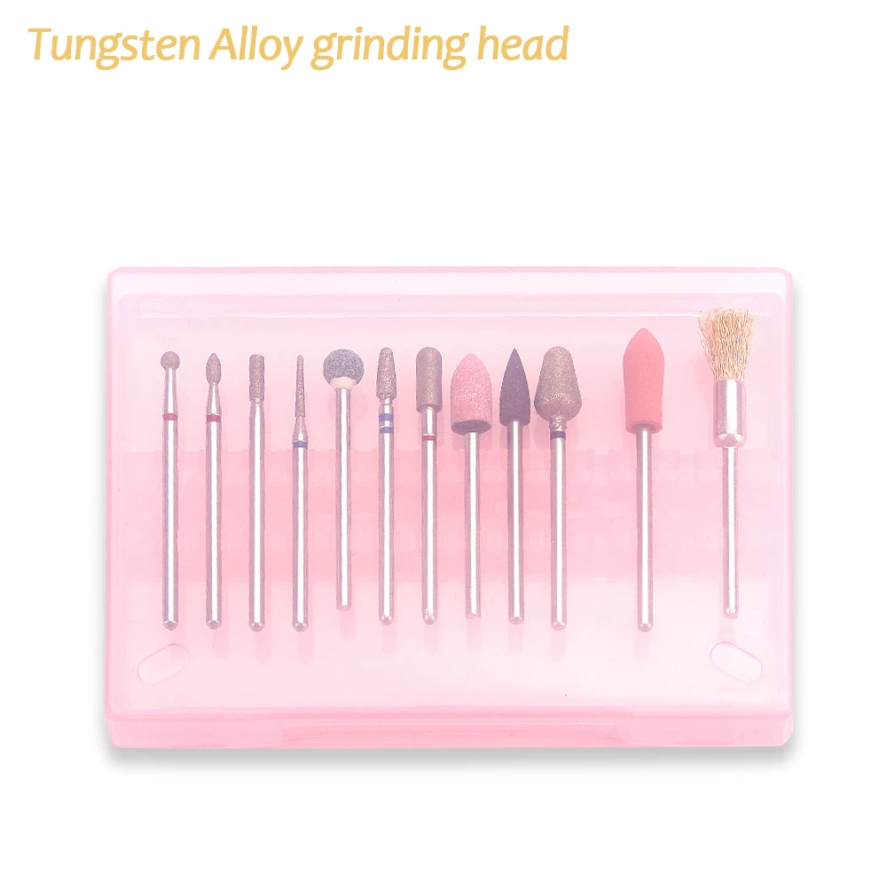 

12pcs/Set Diamond Nail Drill Milling Nail Drill Bits Set Cuticle Cutter for Manicure Nail Files Diamond Grinding Bit Nail Art