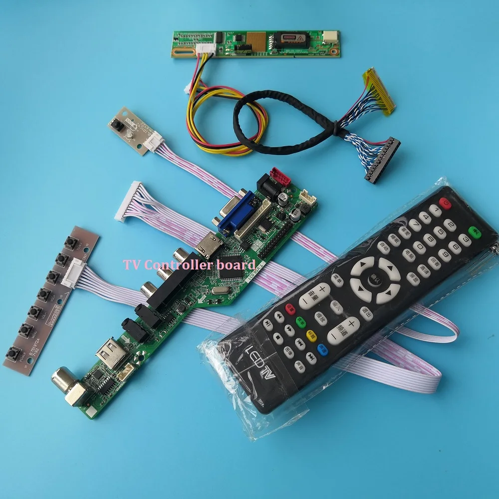 Для B141PW01 V1 USB AV VGA HDMI 1 лампы 14," плата контроллера цифрового сигнала интерфейсный модуль 30pin разрешение ТВ 1440X900