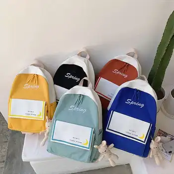 

2020 Women Backpack Female backpacks Vintage canvas Double Shoulder Japanese style Bags School Bag Harajuku bookbags for Girls