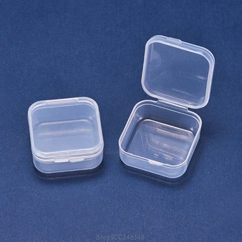 

18pcs Clear Transparent Plastic Storage Box with Lid Pharmacy Drug Classification Jewelry Case Screw Beads Container O9 Dropship