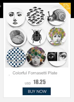 Черно-белые тарелки Fornasetti, домашнее украшение, рождественские украшения для ужина, декоративная настенная посуда, китайские настенные тарелки