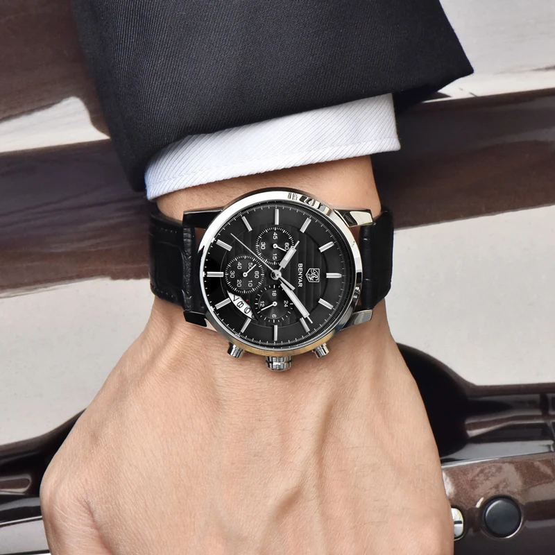 Часы мужские BENYAR мужские s часы лучший бренд класса люкс модные повседневные деловые кварцевые часы с коробкой Набор Часы мужские Reloj Hombre