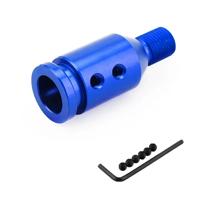 12.5*12cm Universal Car Gear Shifter Thread Converter Gear Lever Adapter For Car Interior Parts Gear Shift Knob Accessories Blue