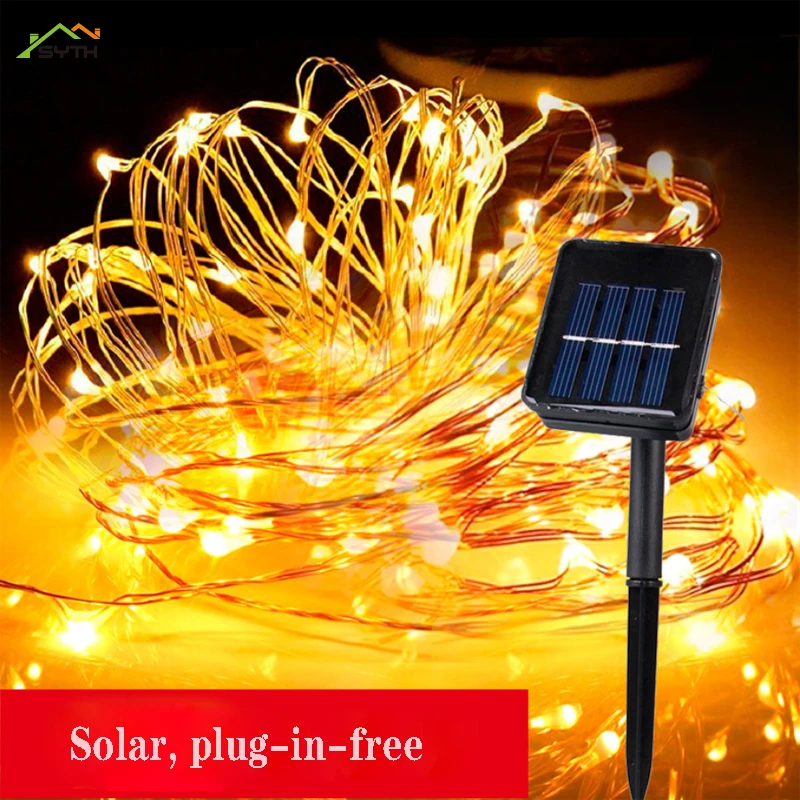 5-10 meters Solar copper wire light led copper wire light solar string light wedding Christmas decoration light outdoor 5-10 meters Solar copper wire light led copper wire light solar string light wedding Christmas decoration light outdoor