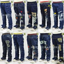 Новые стильные плотные стеганые детские джинсы на осень и зиму, поставка товаров, Распродажа 15 юаней