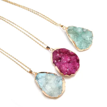 

Natural Stone Pendants Nckalace Irregular Agated Pendant Charms for Jewelry Necklace Accessories Gift for Women 30x40-35x45mm