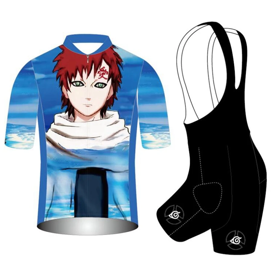 cycling kit 1 Аниме Стиль велосипедная Толстовка на заказ короткий рукав ciclismo Naruto Gaara Uchiha Sasuke летняя велосипедная майка MTB road Racing - Цвет: cycling kit 1