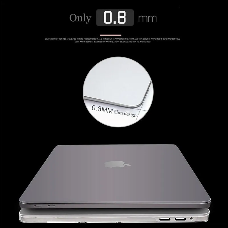 Кристально матовый чехол для ноутбука MacBook Touch ID A1932 чехол, для Macbook Air 13 A1466 A1369 Pro retina 11 12 13 15 жесткий чехол