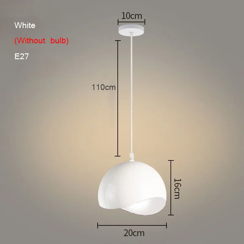 White no bulb Современный подвесной светильник s, скандинавский светильник, подвесной светильник s, лофт, светодиодный подвесной светильник для столовой, кухни, гостиной, светильник, светильники - Цвет корпуса: White no bulb