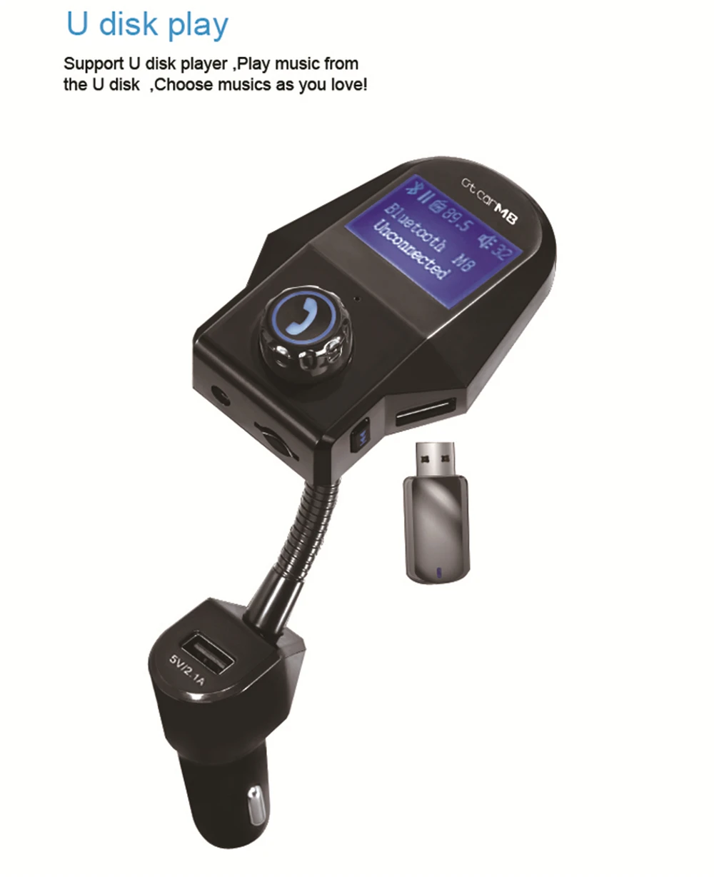 Беспроводные автомобильные колонки стерео Bluetooth аудио приемник портативный Bluetooth адаптер Поддержка громкой связи Вызов TF карта FM радио cl